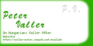 peter valler business card